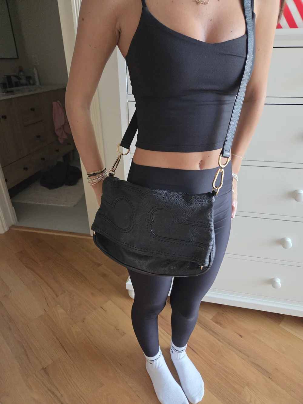 Tory Burch black pebble